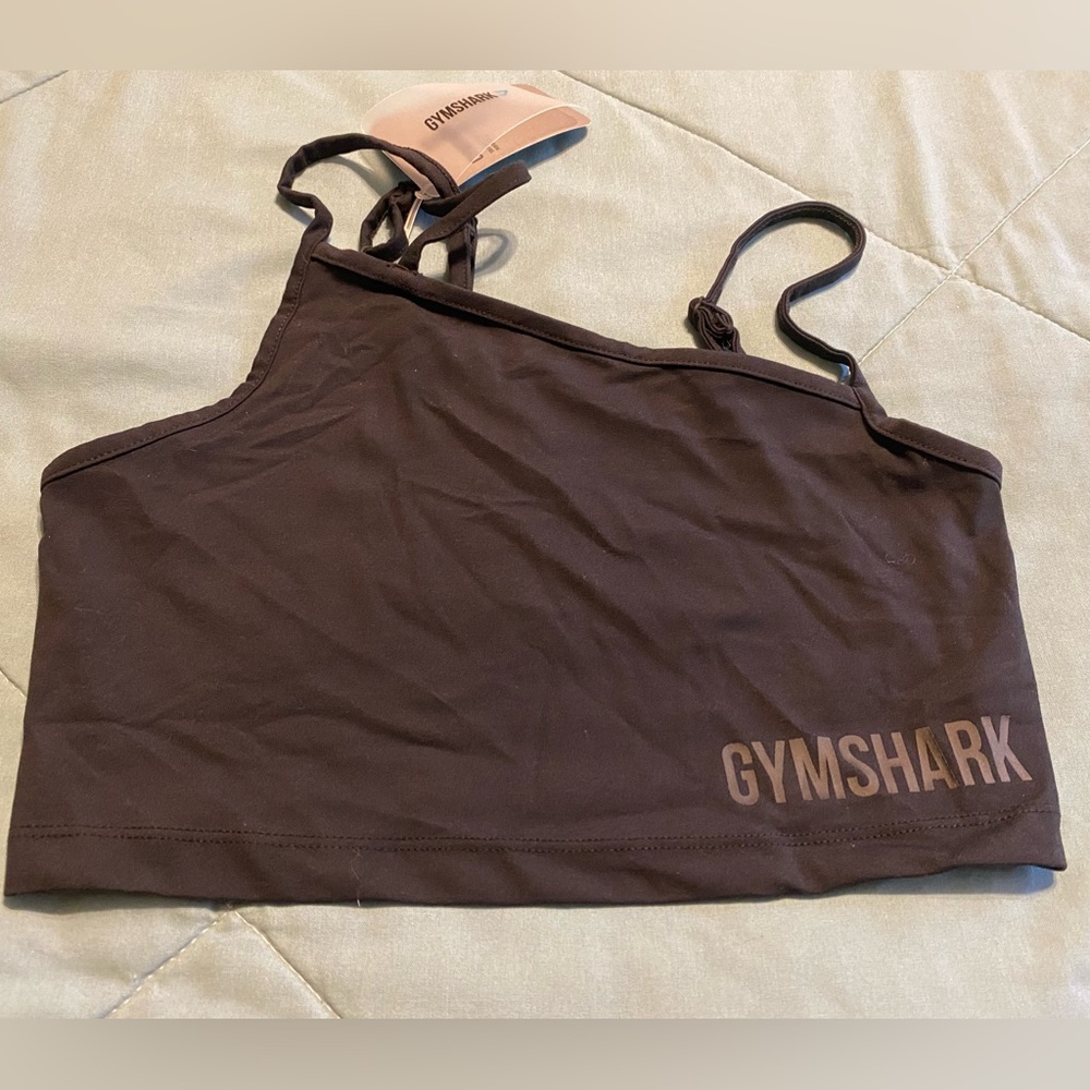 Gymshark Black Captivate Crop Tank Medium NWT